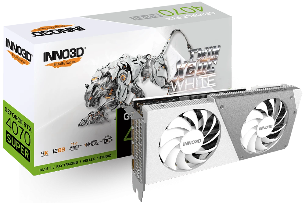 INNO3D GeForce RTX 4070 SUPER TWIN X2 OC WHITE